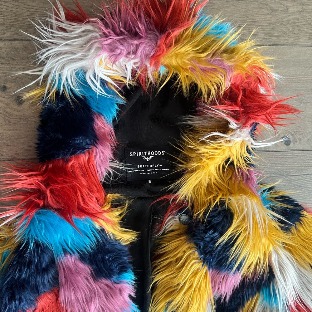 SpiritHoods Faux Fur Womens Coat “Butterfly” - Picture 4 of 9